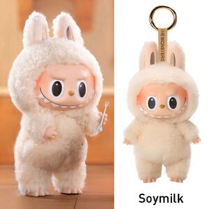 Labubu The Monsters Exciting Macaron Vinyl Face Plush Pendant - Soymilk